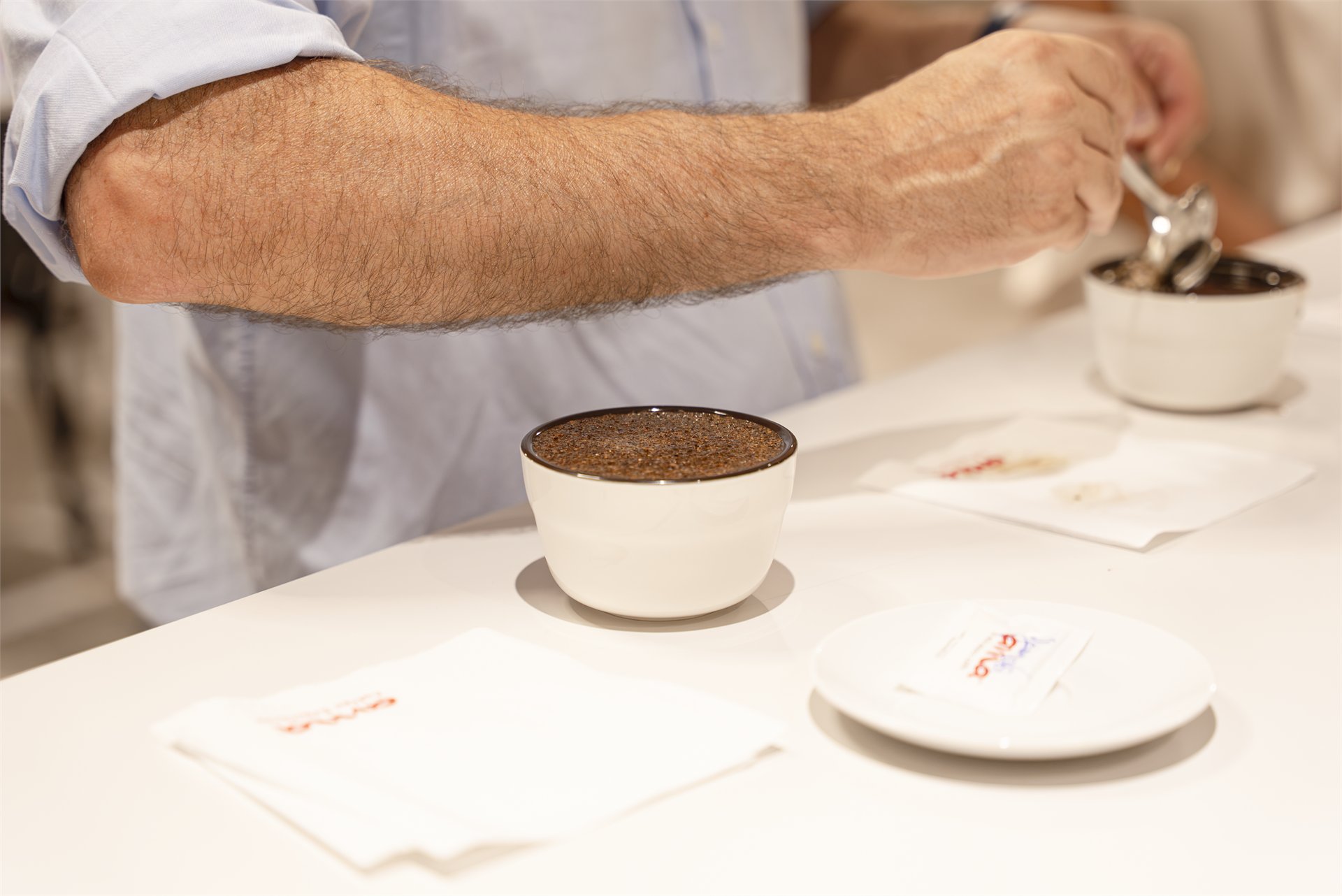 Cupping bowl and spoon preparation
